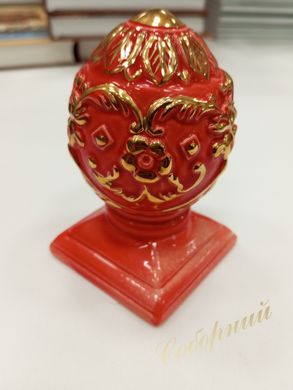 Яйцо "Пасхальное" керамическое красное с золотом