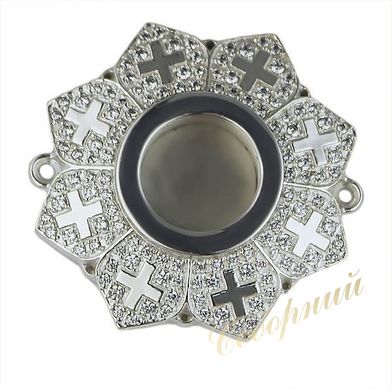 Silver-plated brass reliquary