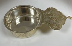 Silver ladle with gilding