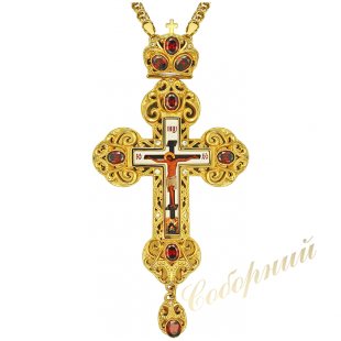 Хрест латунний у позолоті з ланцюгом
