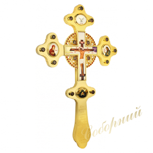 Крест напрестольный латунный в позолоте