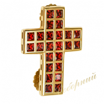 Крест на клобук латунный в позолоте
