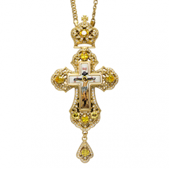 Хрест латунний у позолоті й ланцюгом