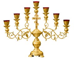 Seven candlesticks on 1 foot