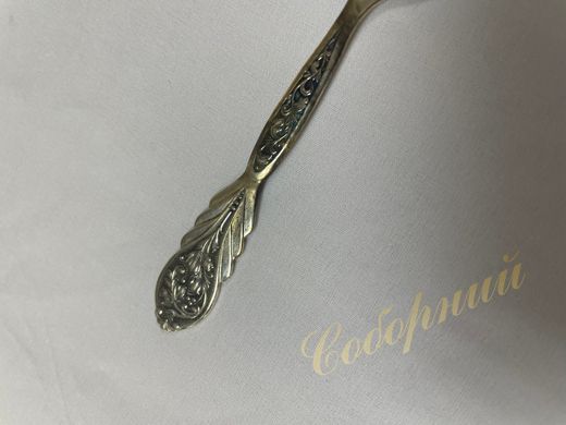 Silver spoon with oxidation