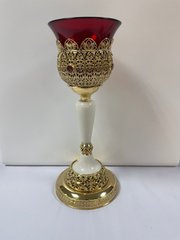 Brass gilded lamp with acrylic feet