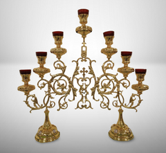 Ecclesiastical seven-pointed candlestick.