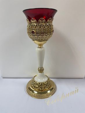 Brass gilded lamp with acrylic feet