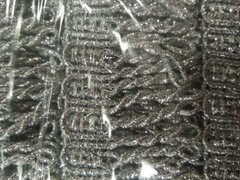 Silver twisted fringe 3 centimeters