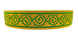 Greek lace, green with gold 4 cm