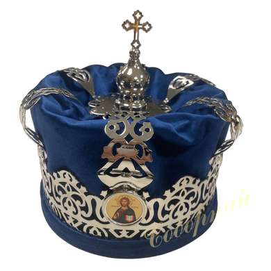 Венцы вечальные синие в серербре