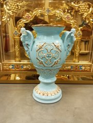 Blue vase with Cherubs