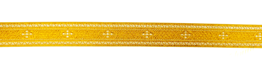 Greek lace, white with gold 2,5 cm