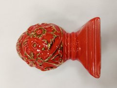 Egg "Easter" ceramic red with gold