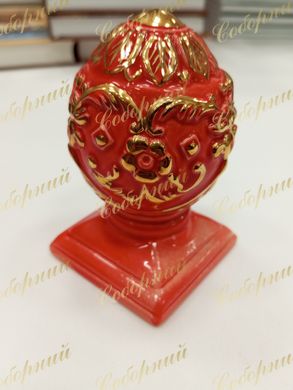 Яйцо "Пасхальное" керамическое красное с золотом