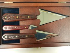 Set of staves with a pad in a wooden case (3 pcs.)