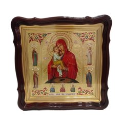 Handmade icon of Mother of God "Pochaivska"