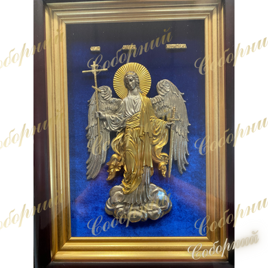 Икона Ангел Хранитель серебро, гальванопластика