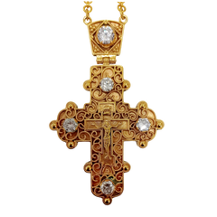 Priest`s cross with stones