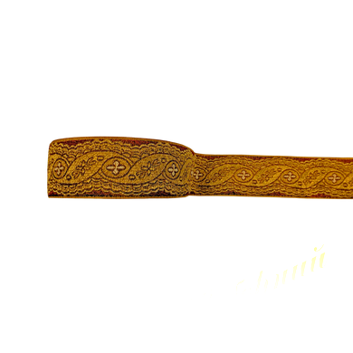 Greek lace gold with red