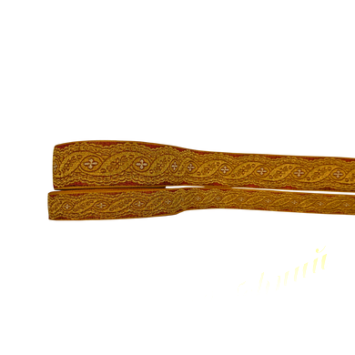Greek lace gold with red