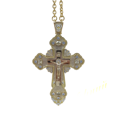 Priest`s cross with stones