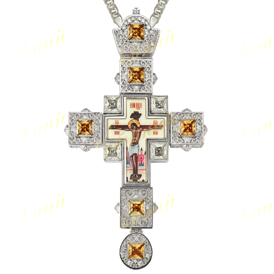 Хрест латунний із прітном іцепью