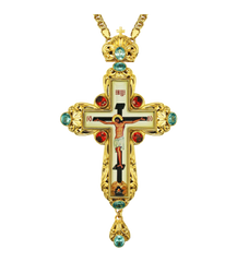 Крест наперсный латунный в позолоте