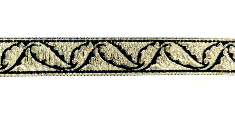 Greek lace black with silver 2,5 cm