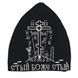Linen skullcap with text