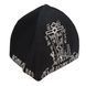 Linen skullcap with text