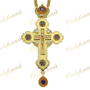 Хрест латунний у позолоті