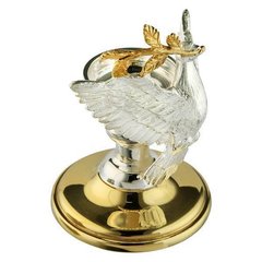 "Pigeon" brass candle holder with fragment gilding