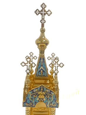 Дарохранительниця, золочення, емаль