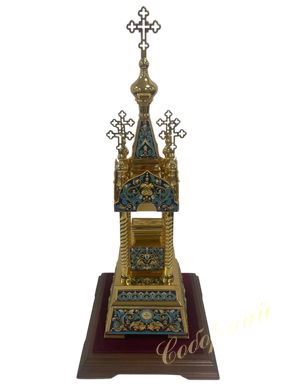 Дарохранительниця, золочення, емаль