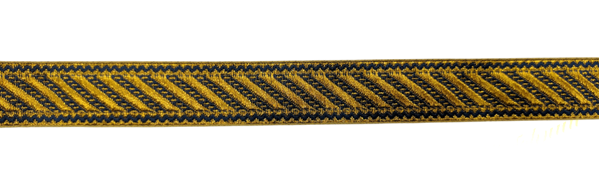 Greek lace, blue with gold 2,5 сm