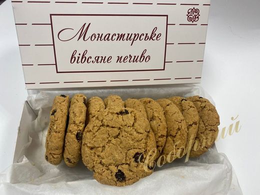 Monastic oatmeal cookies with raisins