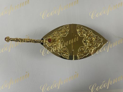 Incense pot with gilded spoon