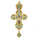 Хрест латунний із принтом у позолоті без ланцюга