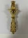 Hand-held brass candlestick in gilt with inlays