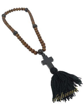 Wooden rosary, round beads, 50 (assortment)