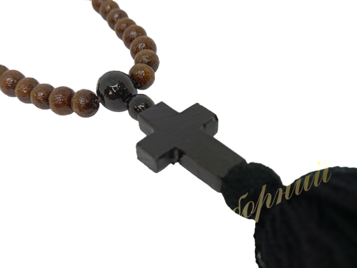 Wooden rosary, round beads, 50 (assortment)