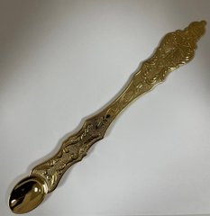 Brass gilded spoon