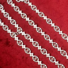 Brass church chain with silver-plated inserts