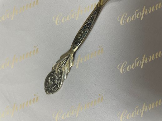 Silver spoon with oxidation
