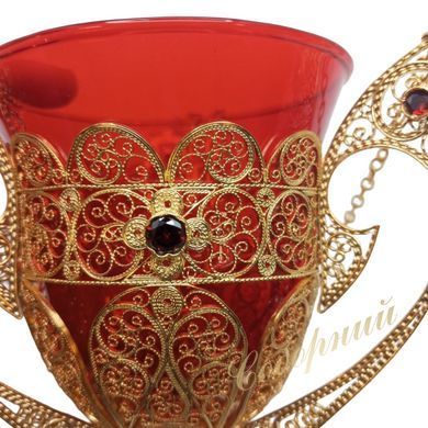Hanging oil lamp, 250 ml glass