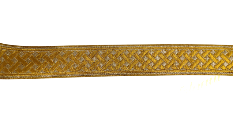 Greek gold and white galloon 4 cm