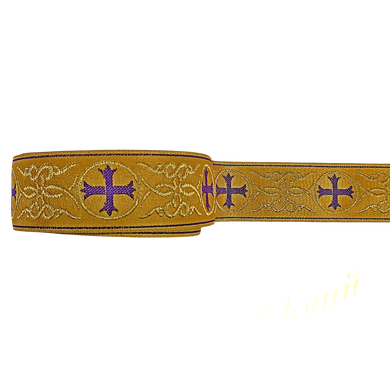 Greek lace, gold with violet