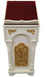 Single wooden lectern with gilded elements.