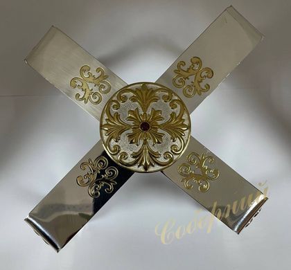 Brass sprocket with fragmentary gilding
